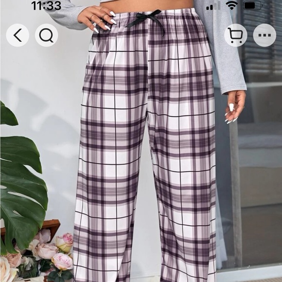 NWT pj or lounge plaid pajama bottoms size 3xl so cote and comfortable - Picture 5 of 7